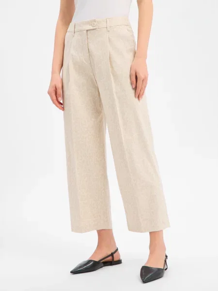 Marc Cain Spodnie z zawartością lnu Wasco Kobiety 36 beżowy