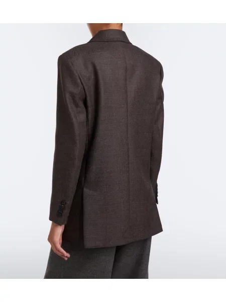 Volneni dvoredni blazer Max Mara rjava