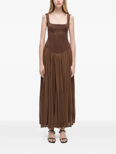 Rochie midi Simkhai până la genunchi de costum maro