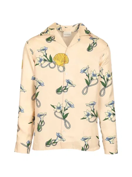 Cămașă cu flori Drole De Monsieur de mătase cu model floral