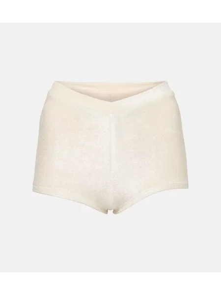 Pantaloni scurți Jade Swim din material terry bej
