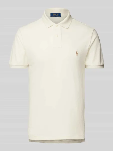Koszulka polo Polo Ralph Lauren z siateczką beżowa