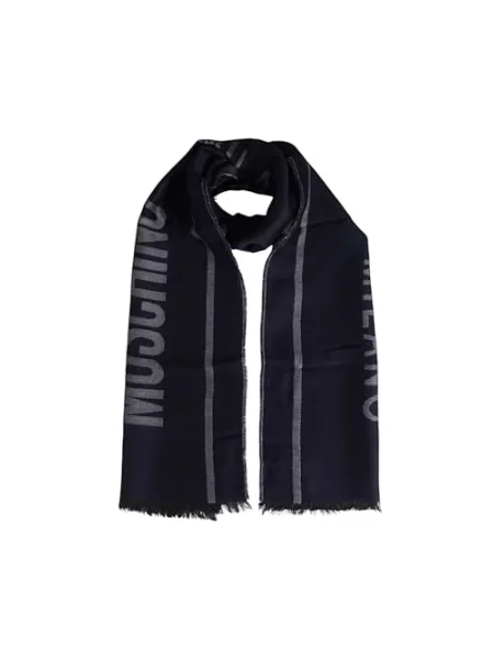 Szal Moschino wełniana elegancka czarna