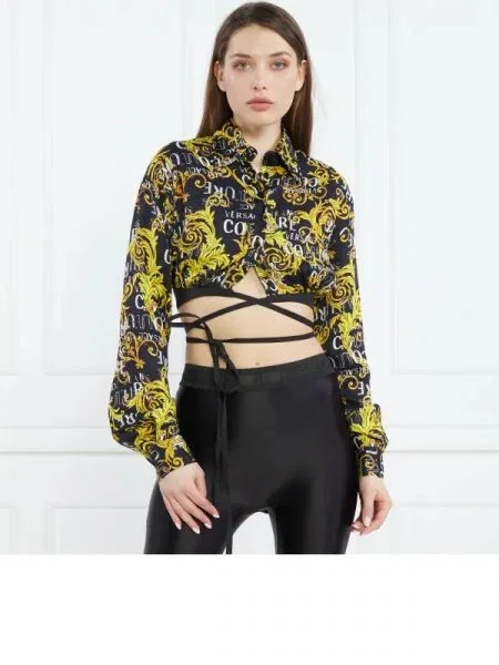 Versace Jeans Couture Bluză | Cropped Fit negru