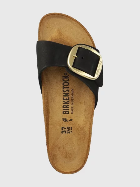 Шлепанцы Birkenstock с пряжкой черные