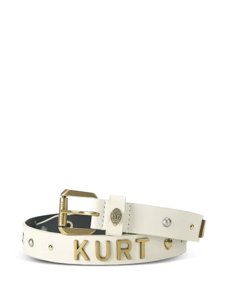 Curea Kurt Geiger London cu cataramă cu tepi alb