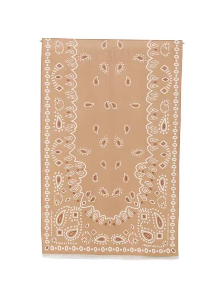Fular Pennyblack cu franjuri cu model paisley