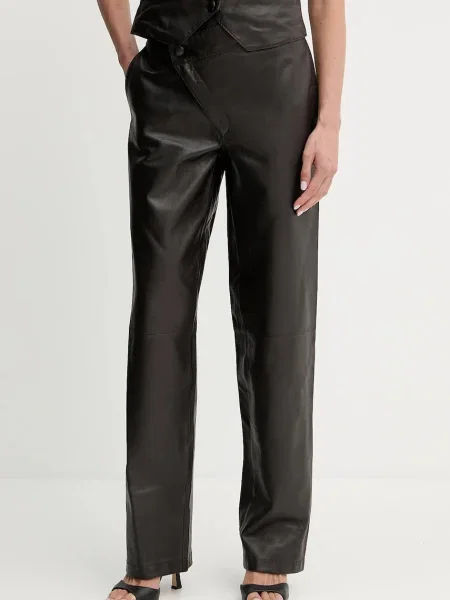 Pinko pantaloni de piele REIMAGINE by Patrick Mcdowell maro