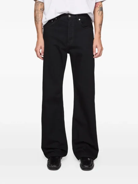 Blugi Acne Studios din piele negru