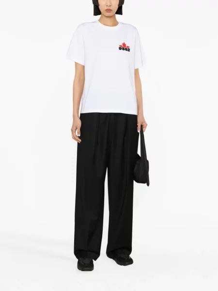 Raštuotas marškinėliai Dsquared2 balta