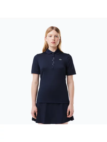 Koszulka polo Lacoste navy blue/white białe