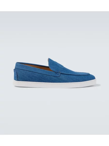 Pantofi loafer Christian Louboutin slip-on albastru