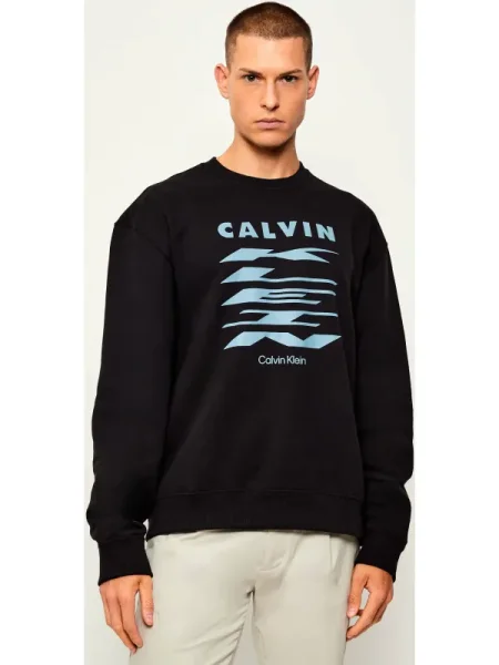 Calvin Klein Jeans Tréning póló világoskék fekete