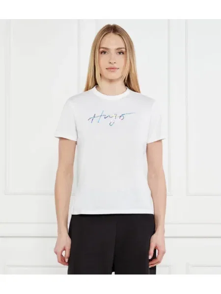 HUGO Tricou | alb