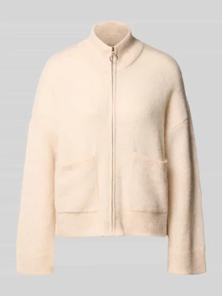 Kardigan rozpinany o kroju regular fit z mieszanki wełny model SIA' Selected Femme