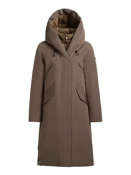 Khujo Palton de primăvară-toamnă Ixia' maro
