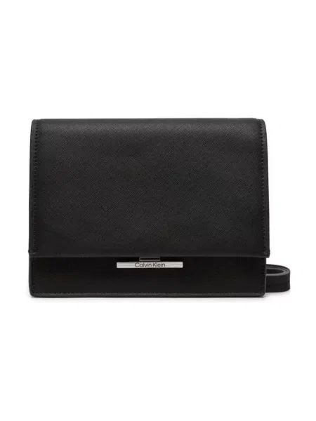 Torebka crossbody Calvin Klein skórzana czarna