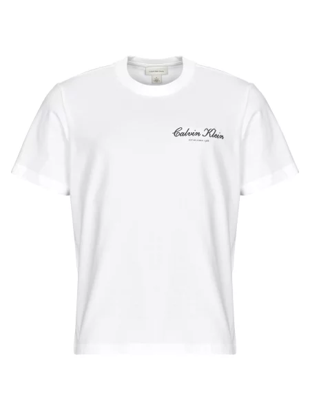 Grafika majica Calvin Klein Jeans s kratkimi rokavi bela