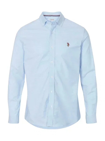 U.S. POLO ASSN. Košile Esmar světlemodrá hnědá