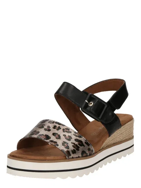 TOM TAILOR Sandali rjava / temno rjava / bronasta črna