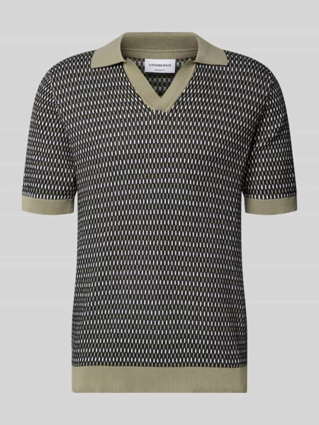Koszulka polo z dzianiny o kroju relaxed fit z dekoltem w serek Lindbergh oliwkowa
