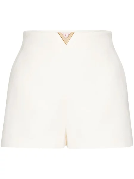 Къс шорти Valentino Garavani от креп бяло