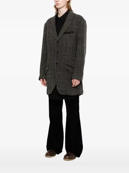 Sacou Yohji Yamamoto cu model herringbone gri
