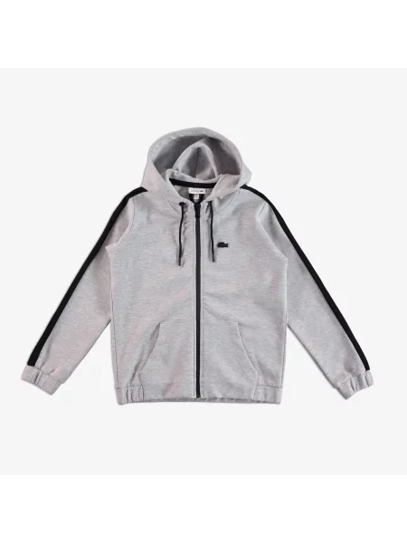 Детская толстовка на молнии Lacoste серая