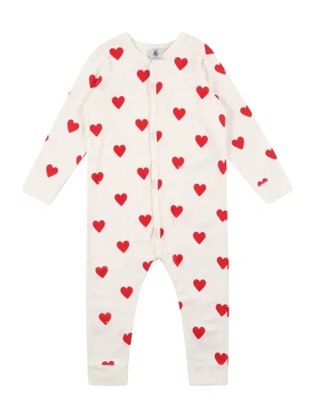 PETIT BATEAU Salopetă Dors roșu / natural alb