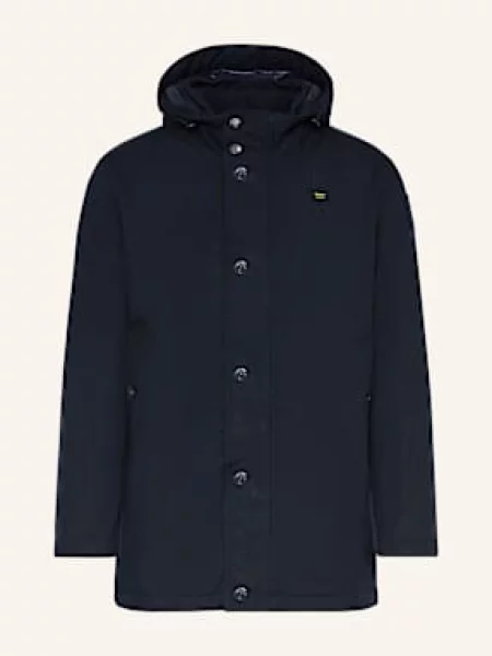 Blauer Péřová Bunda Chester S Odnímatelnou Kapucí tmavě modrá