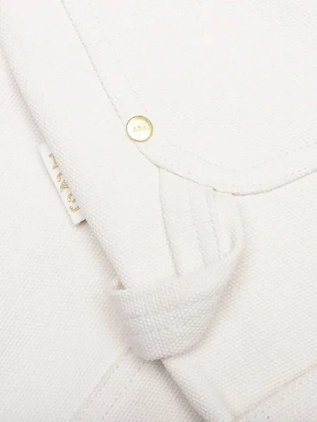 Pantaloni Advisory Board Crystals de cristal din canvas alb