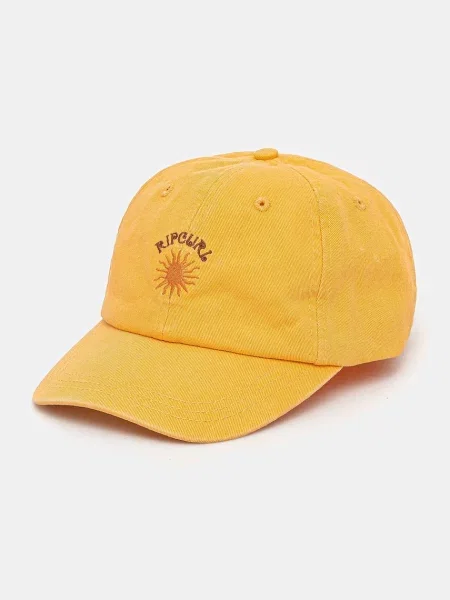 Шапка с козирка Rip Curl оранжево с апликация жълто