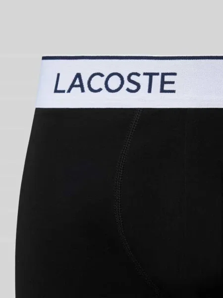 Obcisłe bokserki z mieszanka bawełny w zestaw 3 szt. Lacoste czarne