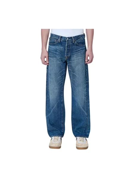 Jeansy straight leg Human Made niebieskie