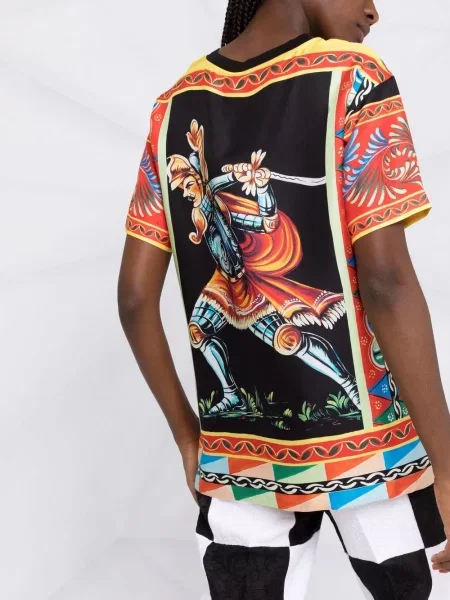Tričko Dolce & Gabbana s potiskem červené