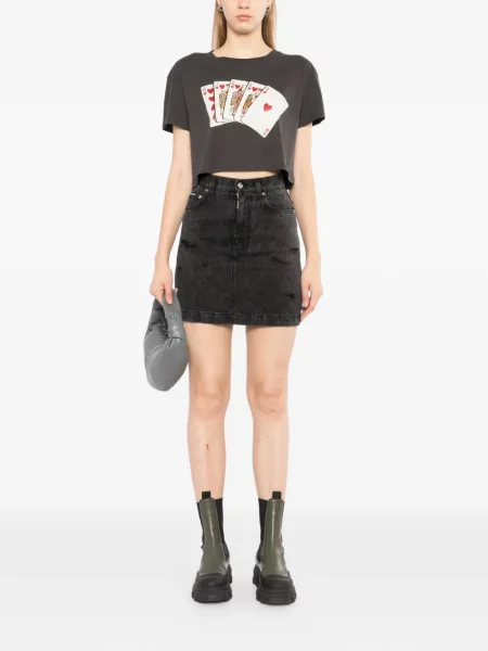 Decupat tricou Melt cu imagine gri