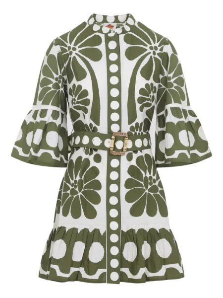 Rochie Farm Rio cu model floral de costum verde
