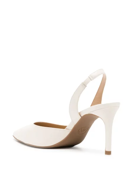 Pantofi cu toc Michael Michael Kors din piele slingback alb