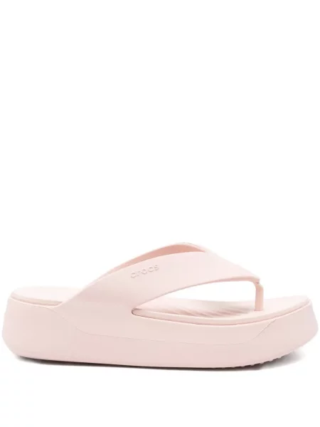 Chiloți tanga Crocs cu platformă roz