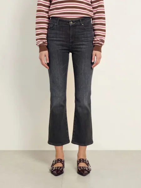 7 For All Mankind Jeansy Bootcut Cropped Boot schwarz