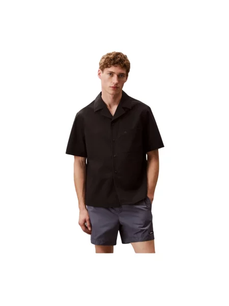 Koszula z krótkim rękawem Calvin Klein czarna