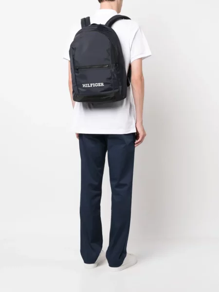 Siuvinėtas kuprinė Tommy Hilfiger mėlyna