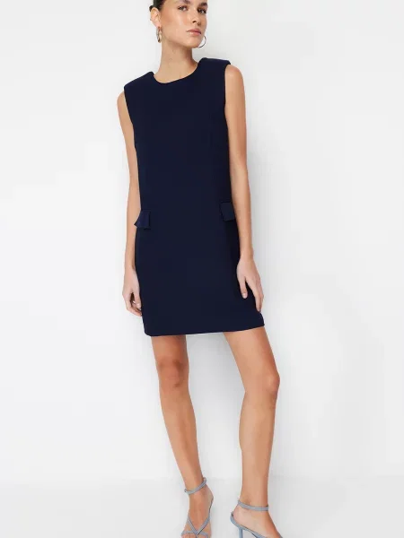 Rochie mini Trendyol fără mâneci negru