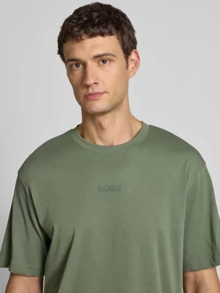 T-shirt o kroju regular fit z czystej bawełny Boss Green