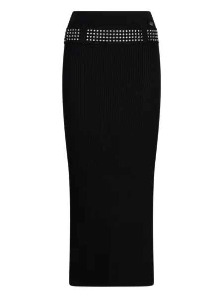 Fustă Liu Jo tricotate cu tepi negru