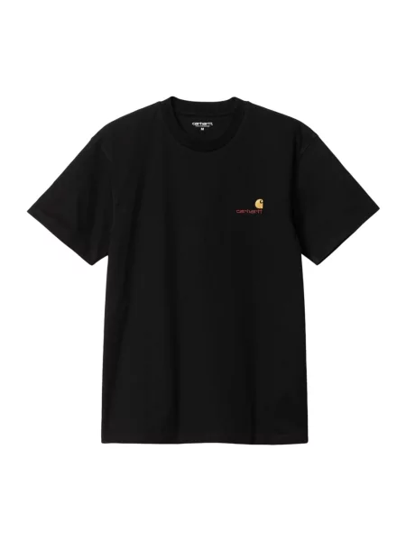 Carhartt WIP S/S American Script T-Shirt Black Mężczyźni Koszulki Carhartt WIP Size: M czarny