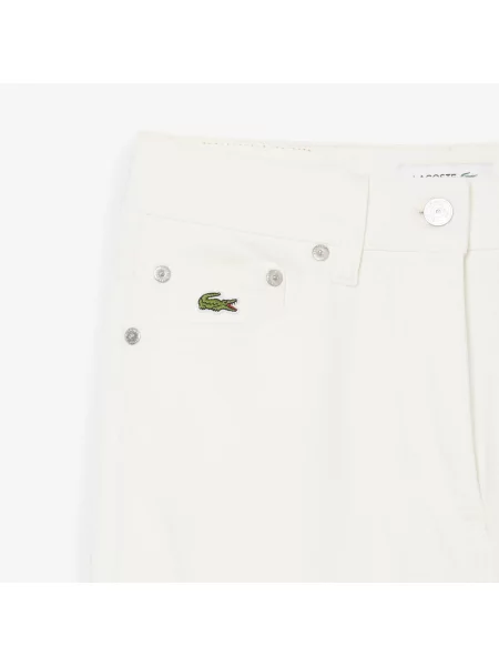 Прямые джинсы Lacoste белые