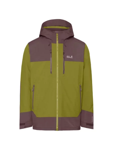 Jakna Jack Wolfskin s kapuljačom zelena