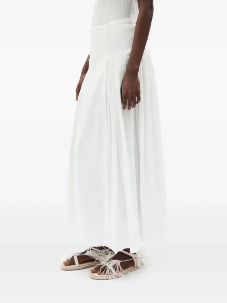 Fusta maxi Ann Demeulemeester alb