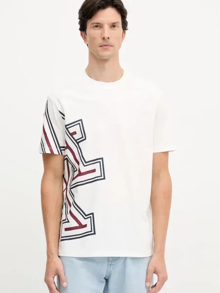 Тениска Armani Exchange с принт бяло